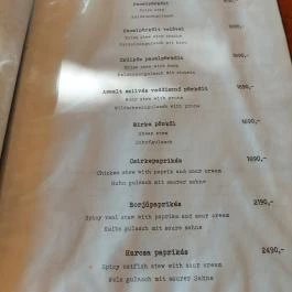 Csopak Vendéglő & Pizzéria, Ajka - Étlap/itallap