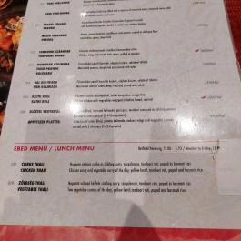 Curry House Indiai Étterem Budapest - Étlap/itallap