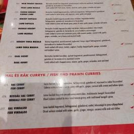 Curry House Indiai Étterem Budapest - Étlap/itallap