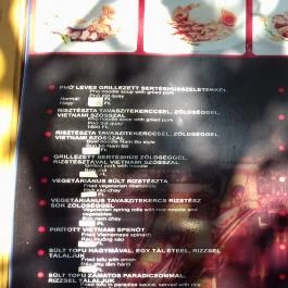 Dang Muoi Pho Bistro - Attila út Budapest - Étlap/itallap