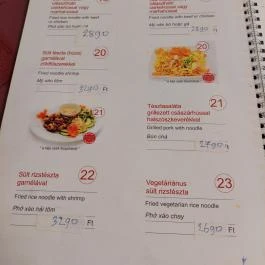 Taumi Pho Budapest - Étlap/itallap