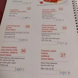 Taumi Pho Budapest - Étlap/itallap