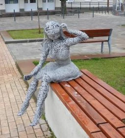 Drótszobros szelfipont