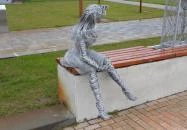 Drótszobros szelfipont Kiskunmajsa