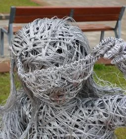 Drótszobros szelfipont