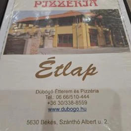 Dübögő Hotel és Étterem Békés - Étlap/itallap