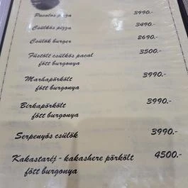 Dübögő Hotel és Étterem Békés - Étlap/itallap