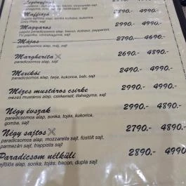 Dübögő Hotel és Étterem Békés - Étlap/itallap