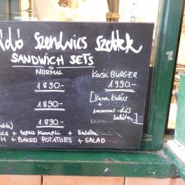 Eldorádó - Rákóczi téri Vásárcsarnok, Budapest - Étlap/itallap