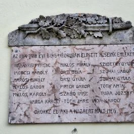 Első világháborús hősi emlékmű, Vámosszabadi - Egyéb