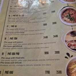 Em Oi Pho Restaurant, Budapest - Étlap/itallap