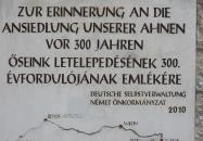 Emlékkő a solymári svábok betelepedésének 300. évfordulójára Solymár