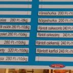 Európa & Ázsia Büfé - Teleki téri Piac Budapest - Étlap/itallap