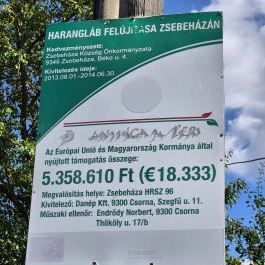Evangélikus harangtorony Zsebeháza - Külső kép