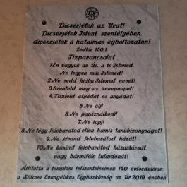 Evangélikus templom Kölcse - Egyéb