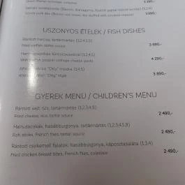 Egy Falat Vendéglő, Letkés - Étlap/itallap