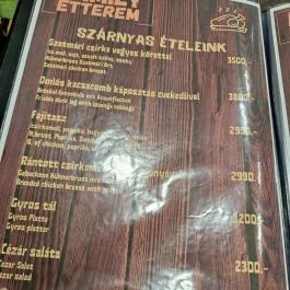 Family Étterem, Dunapataj - Étlap/itallap