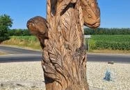 Faragott szobrok (halak) Tengelic