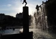 Faunok szökőkút Szombathely