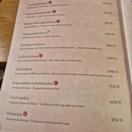  Fehér Akác Vendéglő Pér - Étlap/itallap