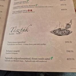  Fehér Akác Vendéglő Pér - Étlap/itallap