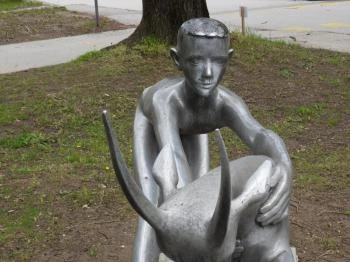 Fiú kecskével Veszprém