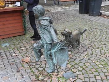 Fiú kutyával Szolnok