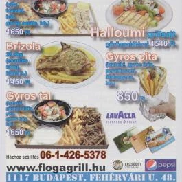 Floga Grill Budapest - Étlap/itallap