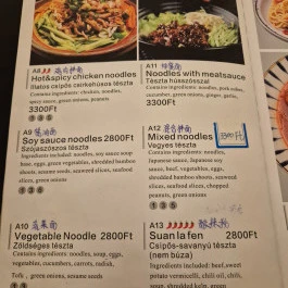 Food House Budapest - Étlap/itallap