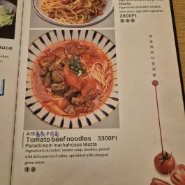 Food House Budapest - Étlap/itallap