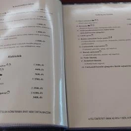 Fürtös Vendéglő , Kecel - Étlap/itallap