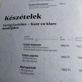 Galéria Étterem Igal - Étlap/itallap