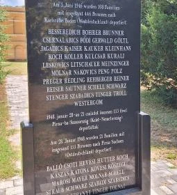 Ganna németajkú lakossága elűzetésének emlékműve