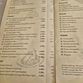 Gasthaus Étterem, Szilvásvárad - Étlap/itallap