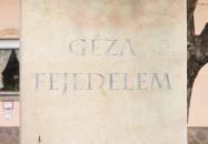 Géza fejedelem lovas szobra Verőce