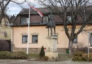 Géza fejedelem lovas szobra Verőce