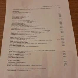 Goli, Budapest - Étlap/itallap