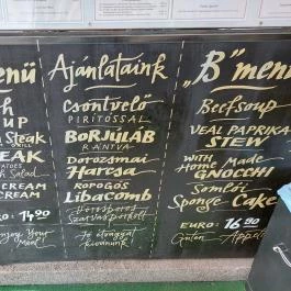 Tabáni Gösser Étterem Budapest - Étlap/itallap