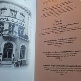 Grand Hotel Glorius étterme, Makó - Étlap/itallap