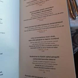 Grand Hotel Glorius étterme, Makó - Étlap/itallap