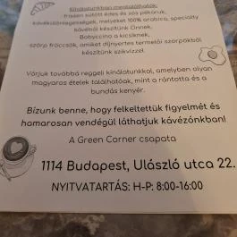 Green Corner, Budapest - Egyéb