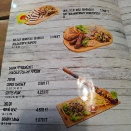 Grill Mánia Budapest - Étlap/itallap
