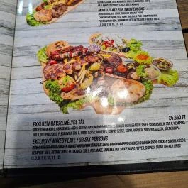 Grill Mánia Budapest - Étlap/itallap