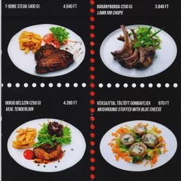 Grill Mánia Budapest - Étlap/itallap