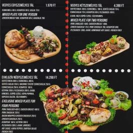 Grill Mánia Budapest - Étlap/itallap