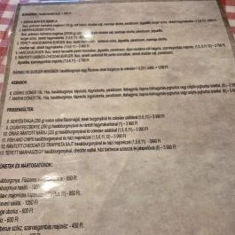 Grill Műhely - Fónagy Apartmanok Nagyvisnyó - Étlap/itallap