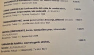 Gróf Degenfeld Kastélyszálló Étterem Tarcal - Étlap/itallap
