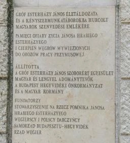 Gróf Esterházy János emlékmű