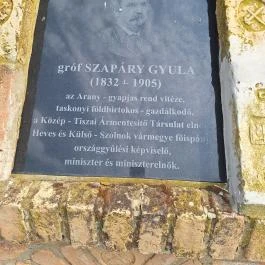 Gróf Szapáry Gyula emléktáblája, Tiszabura - Egyéb