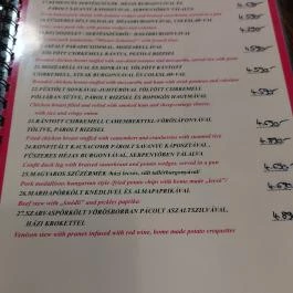 Háček Söröző-Étterem, Budapest - Étlap/itallap